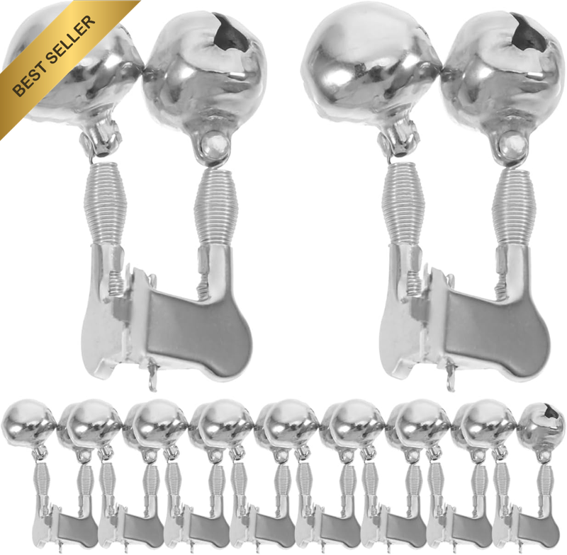 Multi Function Fishing Alarm Stainless Steel Anti-Drop Bells for Sea Rods 10Pcs