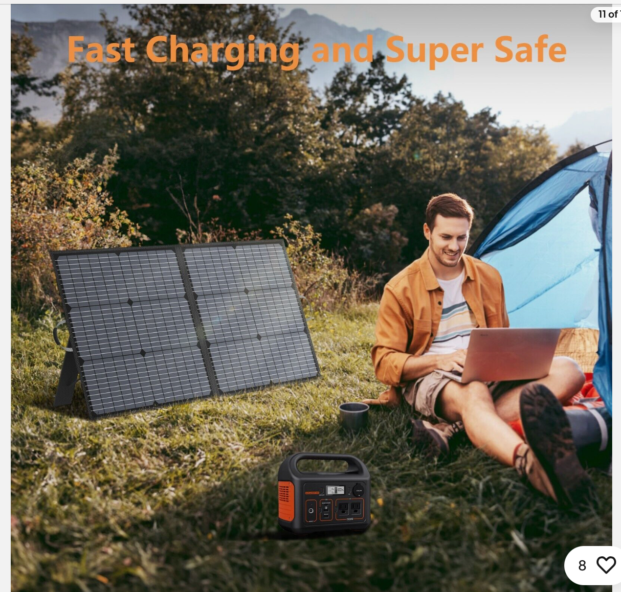 MHPOWOS 20V 110W Portable Solar Panel IP67 Waterproof Foldable Solar Charger