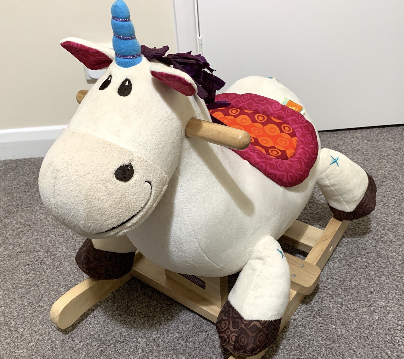 b toys unicorn rocking horse