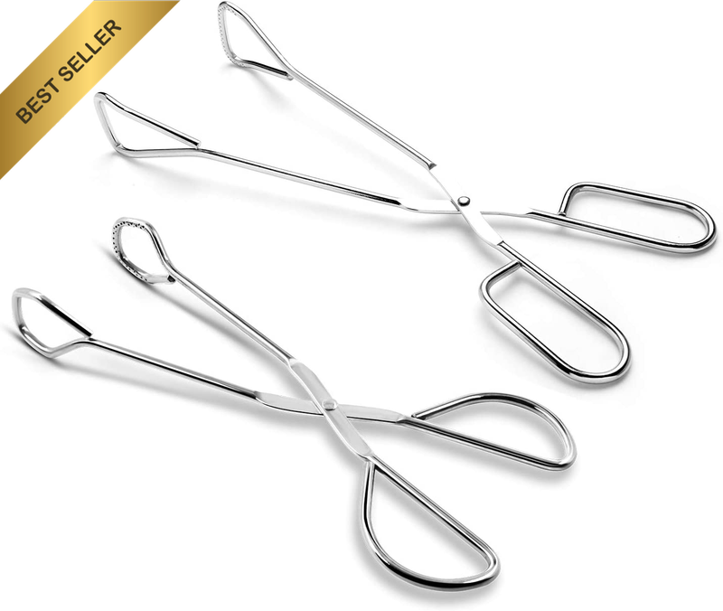 Food Tongs, Heavy Duty Stainless Steel Kitchen Tongs for BBQ, Barbecue, Cooking,