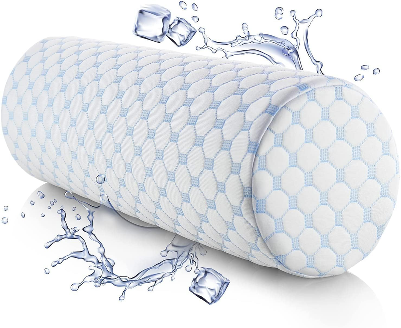 Neck Roll Pillow for Sleeping &ndash; Firm Neck Pillow for Pain Relief - Premium Memor