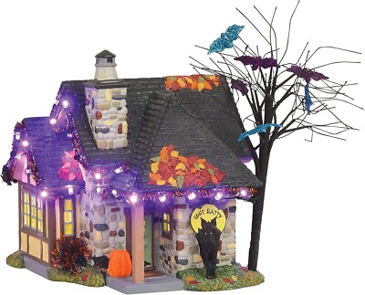 Dept 56 Halloween The Bat House- Trick or Treat Lane- NIB Ceramic- LED Lit- Rare