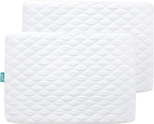 Waterproof Quilted Pack N Play Mattress Protector Pad Cover Soft 39"x27" 2 Pack
