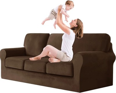 Jianyana Ektorp Sofa Covers, Sofa Cover 3 Seater Stretch Velvet Sofa Cover