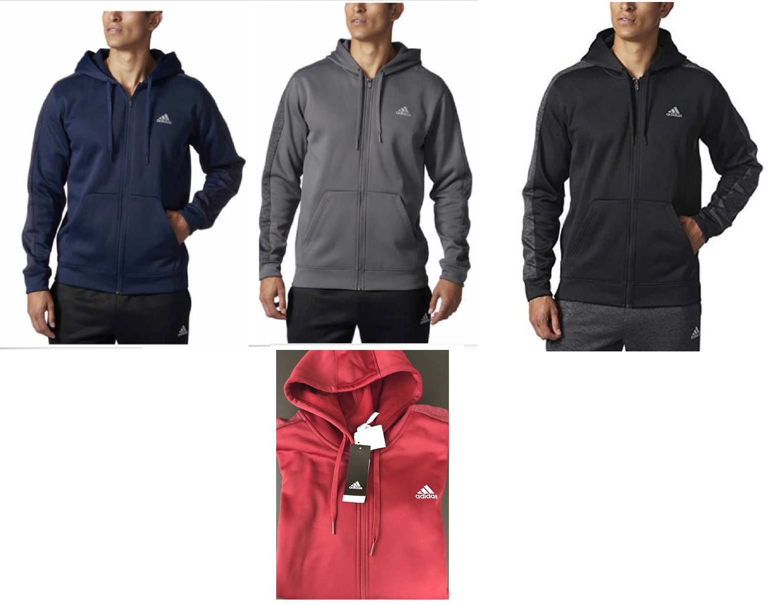 adidas men's tech fleece full zip hoodie