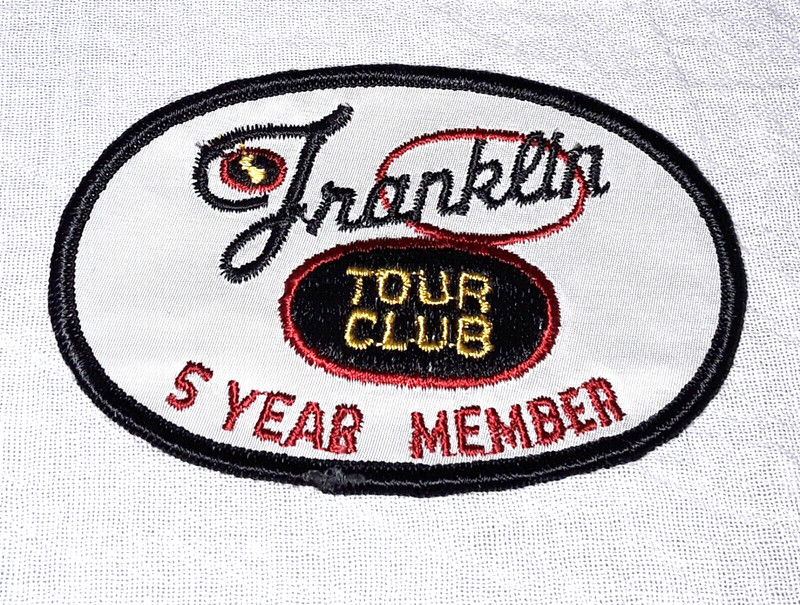 FRANKLIN TRAVEL TRAILER CAMPER RV TOUR CLUB PATCH UNUSED NOS