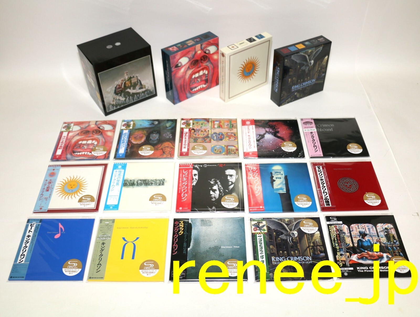 2022 KING CRIMSON /JAPAN Mini LP SHM-CD x 15 titles + PROMO BOX (total 4 BOX Set 2022 KING CRIMSON /JAPAN Mini LP SHM-CD x 15 titles + PROMO BOX (total 4 BOX Set