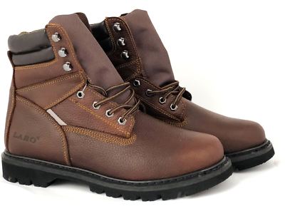 Labo Men 1212 Brown Work Safety Leather Boots (E,W)
