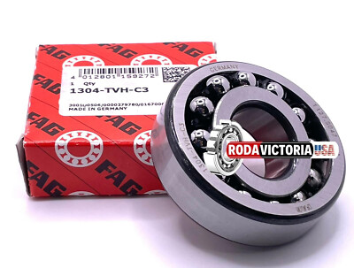 FAG (Schaeffler) 1304-TVH C3 Self-Aligning Double Row Ball Bearing 20x52x15mm