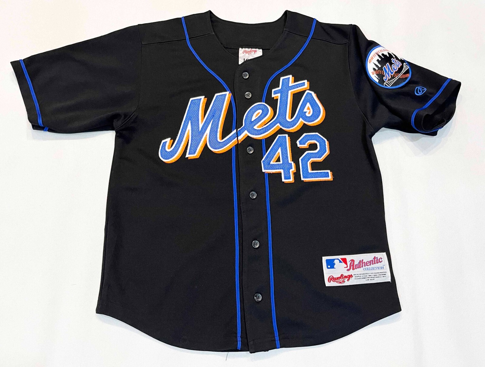 Rawlings Authentic MLB New York Mets VAUGHN #42 Jersey Sz 10