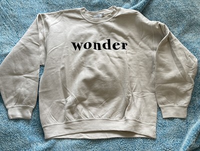 TOPMAN Sz M Men s Cream Heavy Cotton Fleece Crewneck Sweatshirt