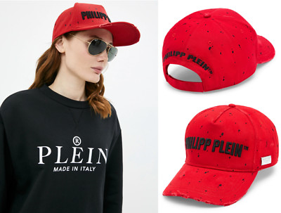 Philipp Plein Painted Logo Patch Baseball Hat Baseball Cap Hat