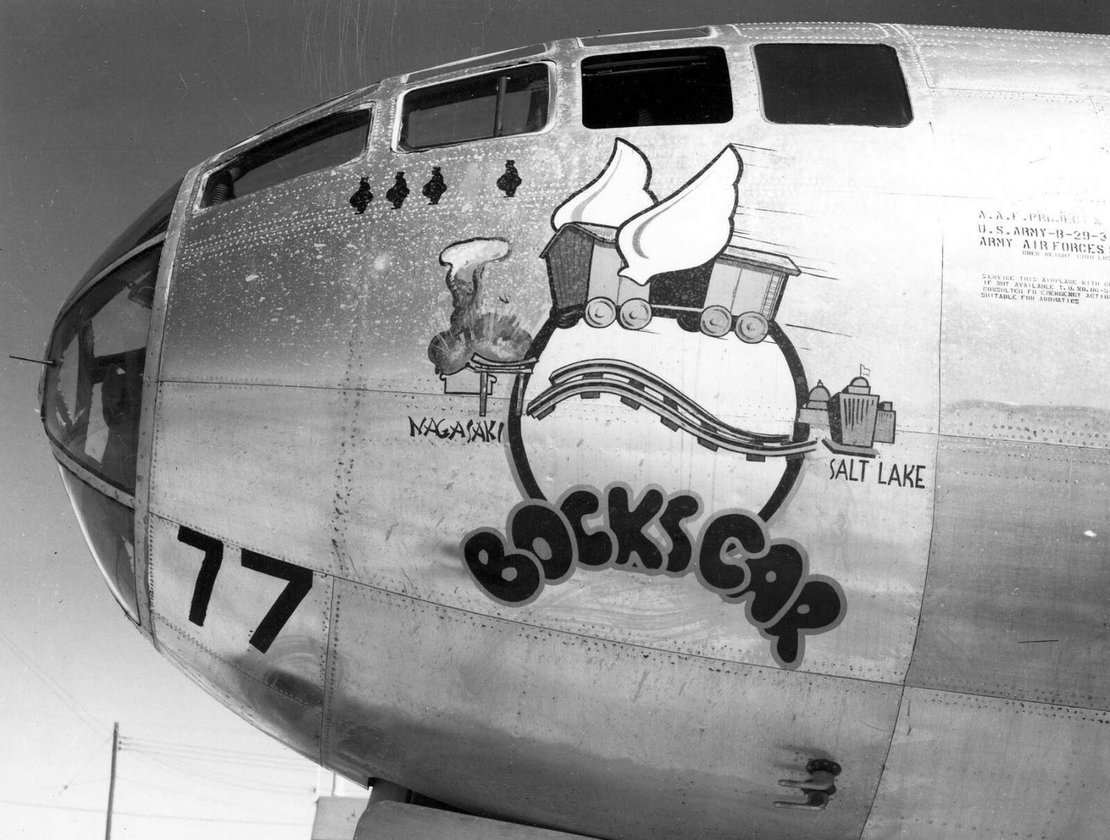 趣味・スポーツ・実用 Aircraft Nose Art USAAF B29 Bomber Nose Art Bocks Car Nagasaki A Bomber WW2