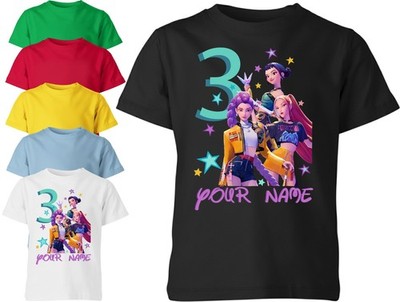 Personalised Kids Birthday T-Shirt, Custom Name & Age, Boys Girls Xmas Gift Tee