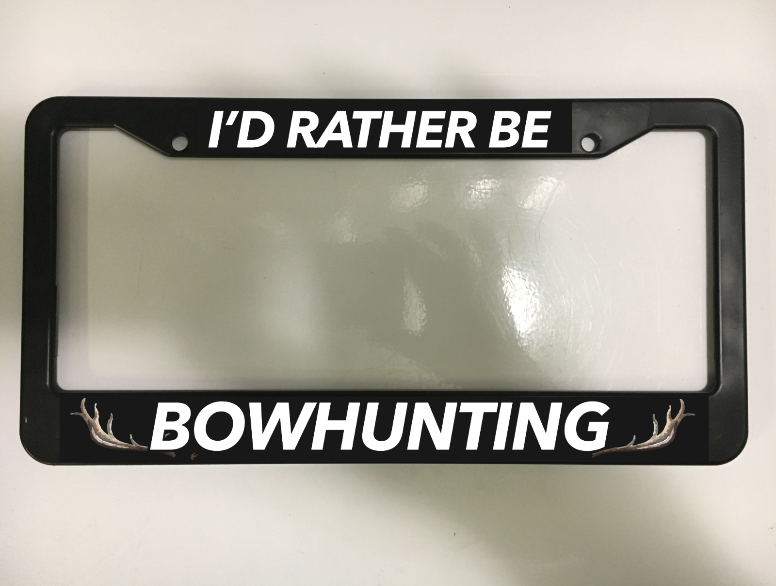 I'd Rather Be Bow Hunting Hunter Archery Arrow Usa Black License Plate