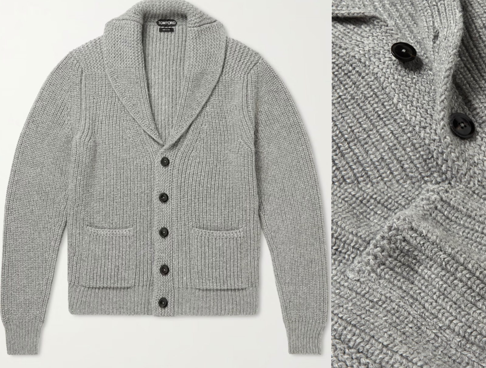 【送料&関税込】Tom Ford Silk Cardigan TOM FORD Slim-Fit Ribbed Silk and Merino Wool-Blend Cardigan