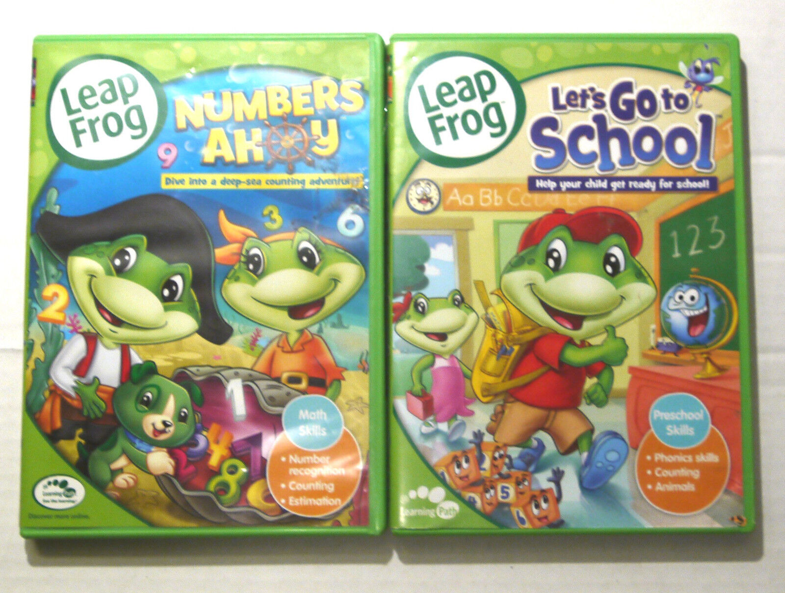Leapfrog Let's Go to School & Numbers Ahoy Learning Skills DVD Set Leapfrog Let's Go to School & Numbers Ahoy Learning Skills DVD Set