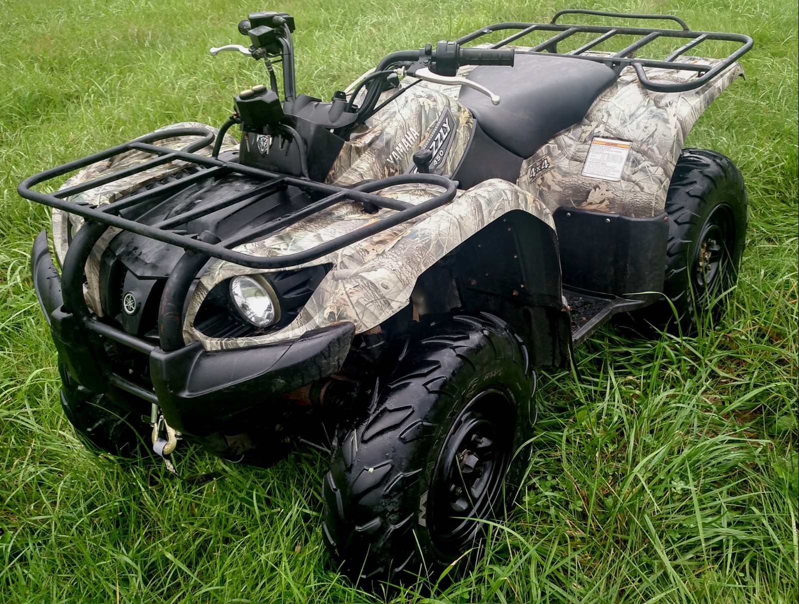 2007 Yamaha Grizzly 450 Automatic Select 4x4 Digital Display Realtree Camo Winch
