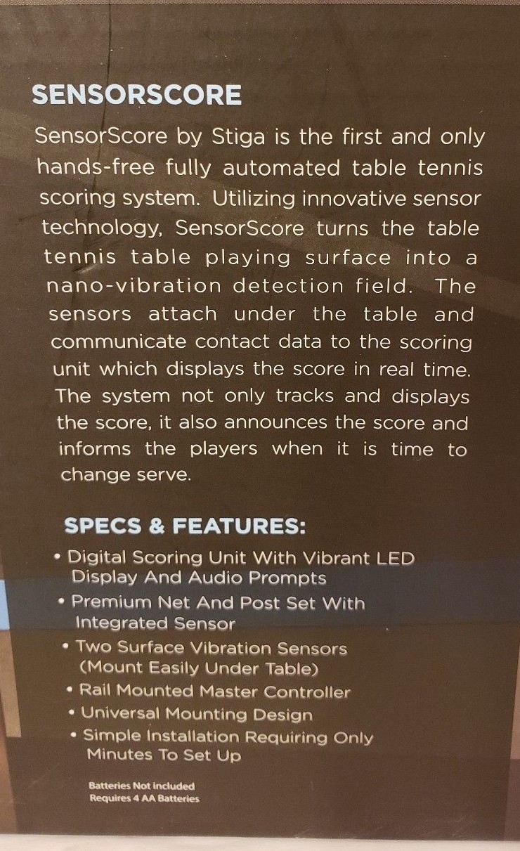 STIGA SensorScore The Only Fully-Automated Table Tennis Scoring System FREE SHIP