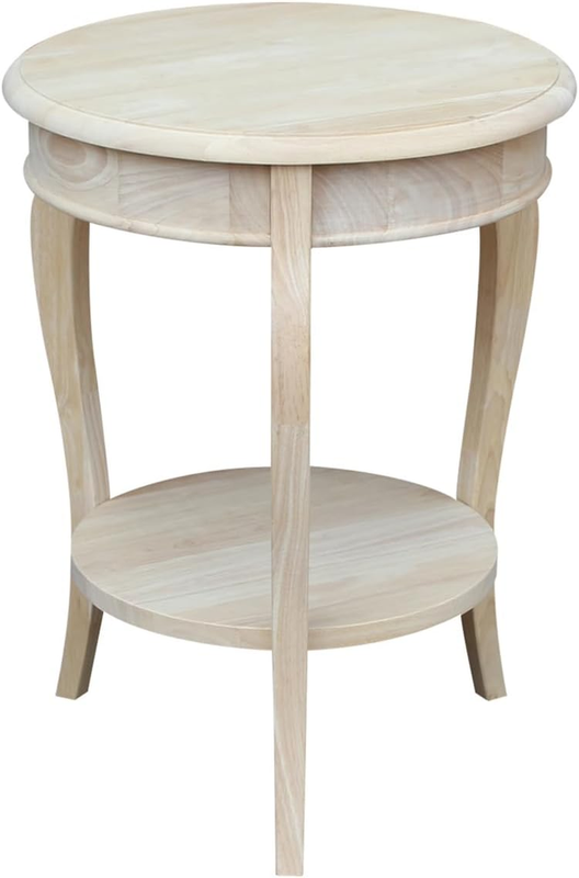 International Concepts Cambria round End Table, Unfinished