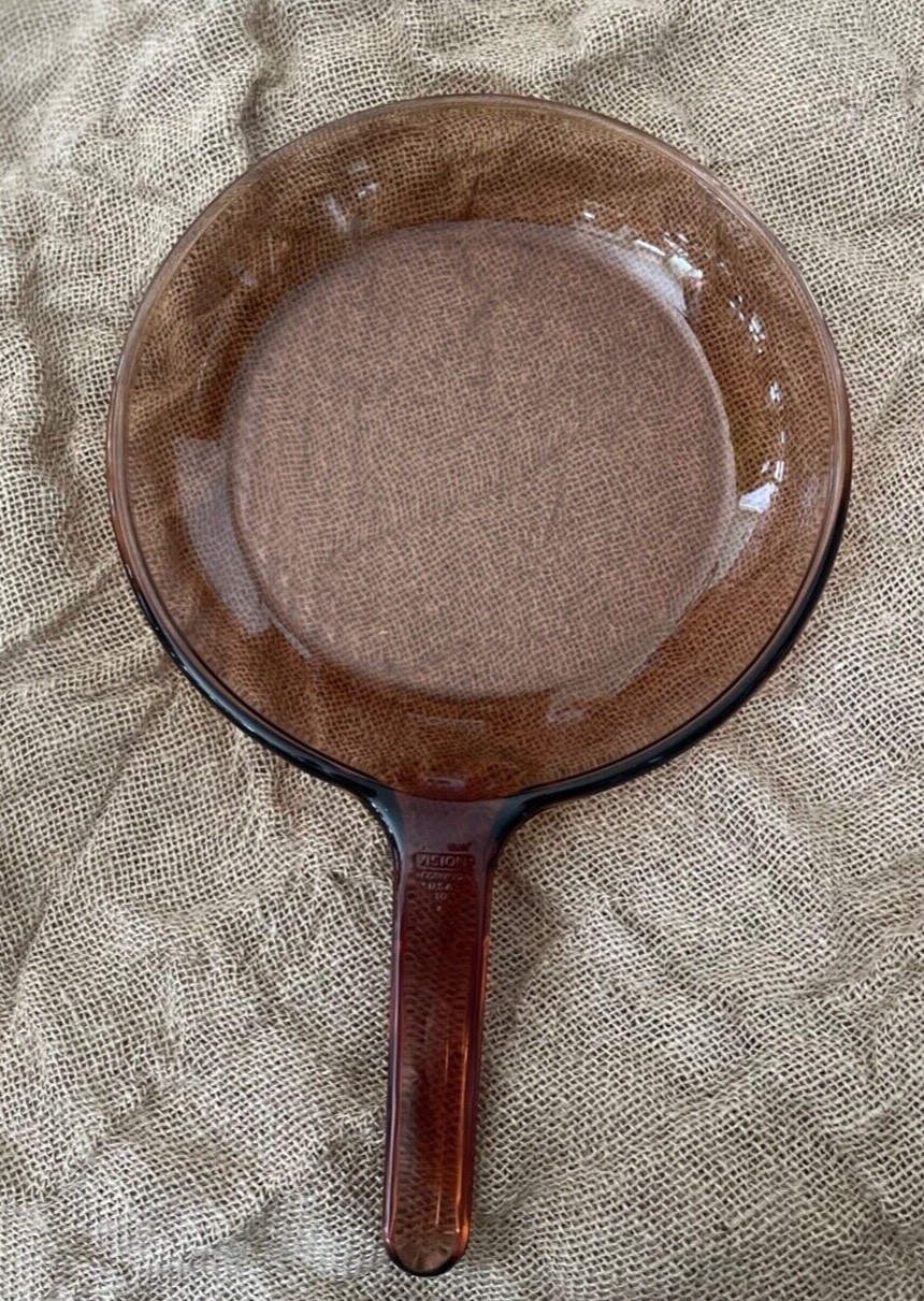 アイケア Pan Vision Corning USA 10in Vintage Brown Fry Pan Slightly Used