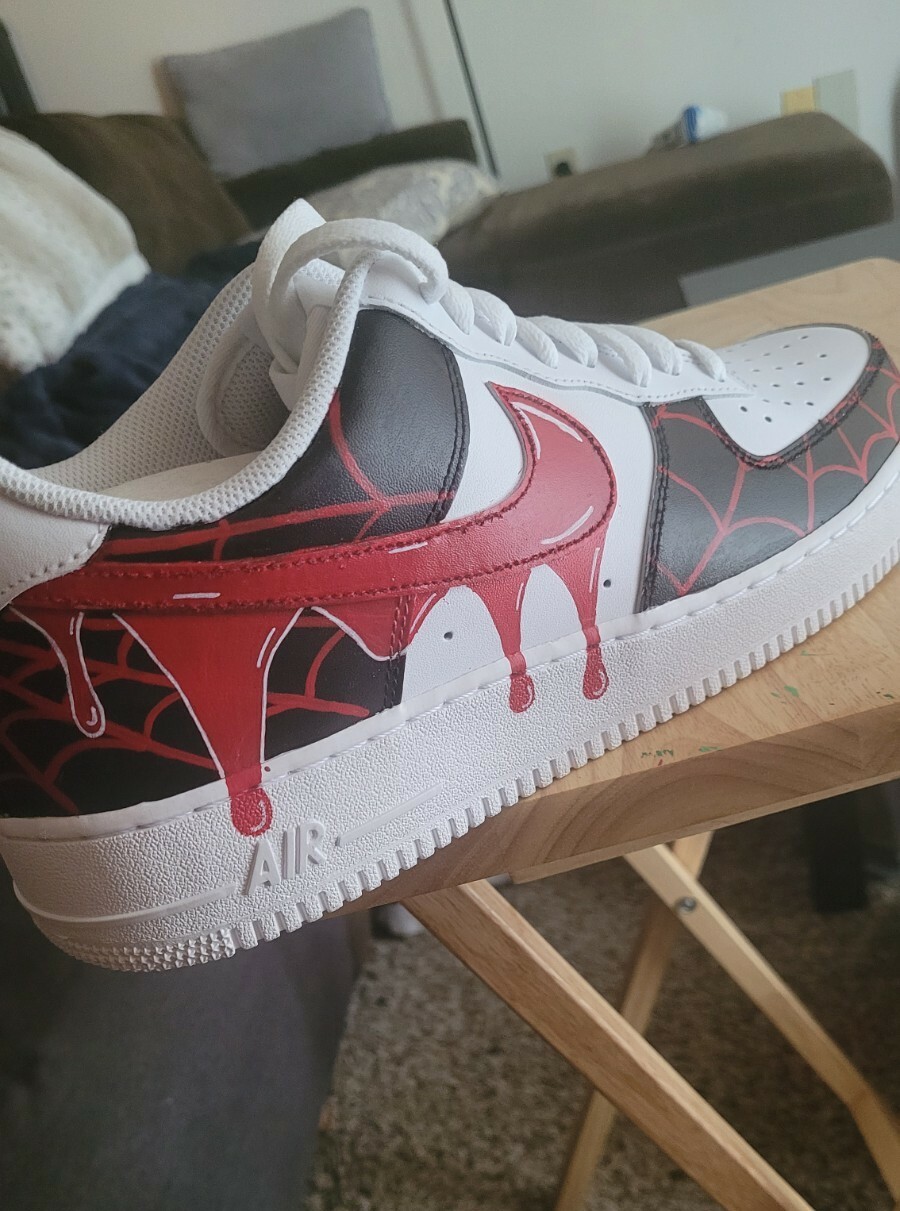 Buy Wholesale China Women's Air Force 1 Spider-man Spider Print Custom Shoes  & Sneakers For Women at USD 25