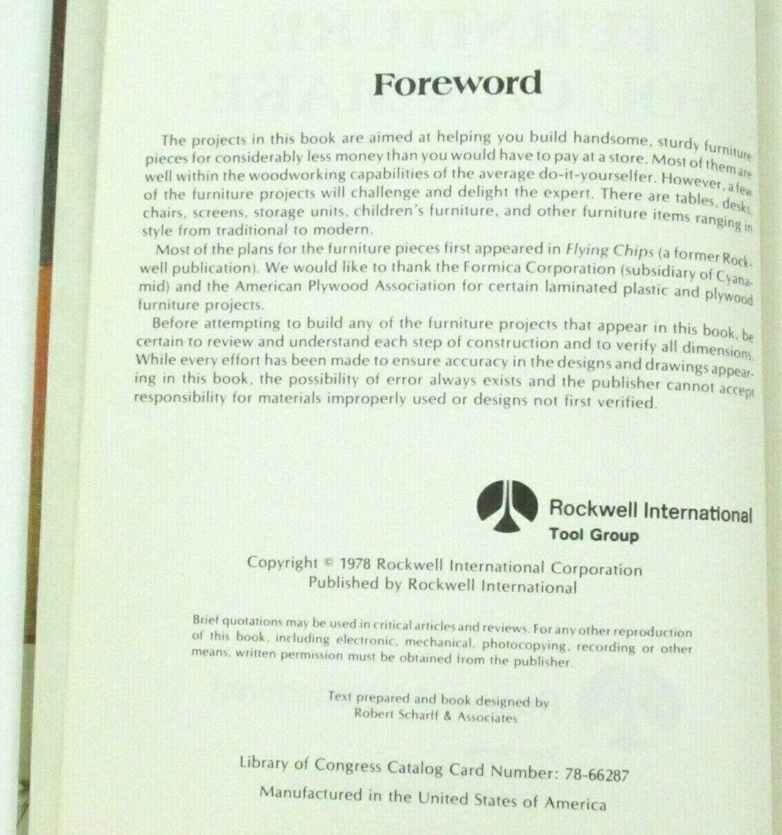 Projects For The Weekend Furniture You Can Make Rockwell Publication Lot of 2