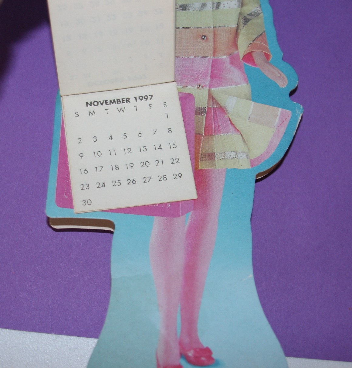 Vintage BARBIE REPRO #1848 ALL THAT JAZZ Hallmark CARD w/ 1997 Calendar COLLECT