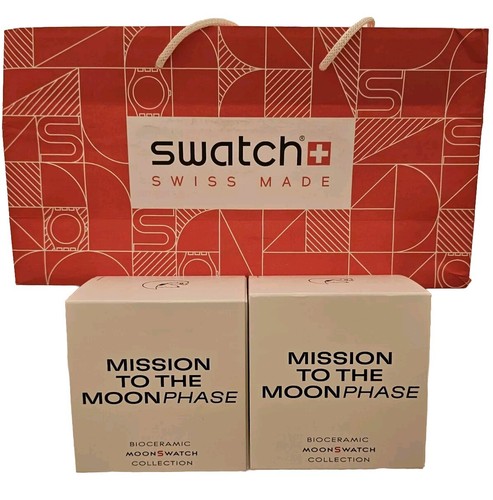 Pre-owned Omega X Swatch Mission To The Moonphase Snoopy Anniversary Bioceramic Moonswatch