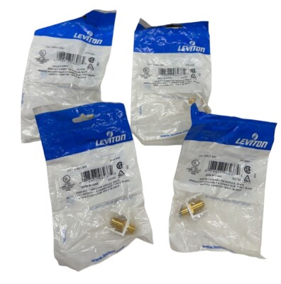 LEVITON 40831-BW Snap-In F-Connector Module White (LOT OF 4) **SALE**