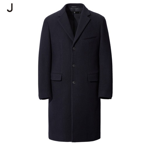 Uniqlo +J WOOL-BLEND CHESTER COAT UNIQLO JIL SANDER NAVY L Uniqlo +J WOOL-BLEND CHESTER COAT UNIQLO JIL SANDER NAVY L