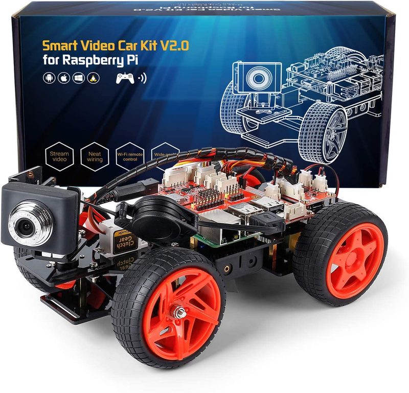 Car-v Robot Kit For Raspberry Pi 4 Model B 3b+ 3b Gra
