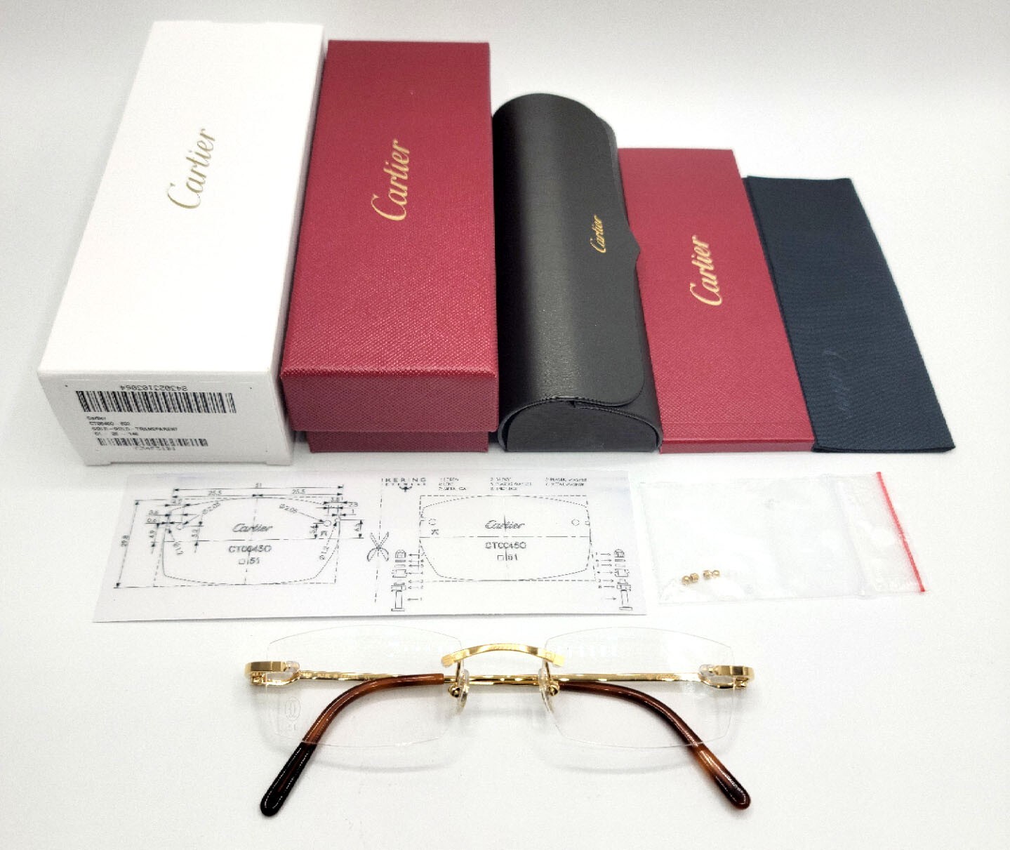 【送料,関税込】Cartier メガネ Bolon CT0045O Cartier Bolon CT0045O 001 Glasses - US