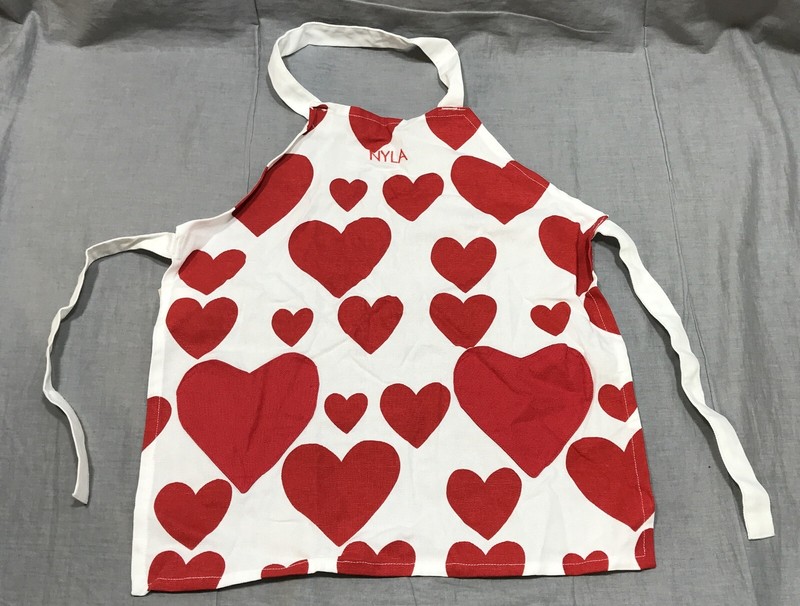 Pottery Barn Kids Red Heart Valentine S Day Apron Nyla Monogram