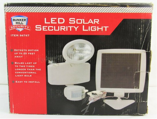 Bunker Hill Security LED Solar Security Light 25 Foot Range - Open Box