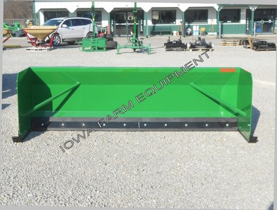 Snow Pusher 10' Global John Deere Quick Attach:Worksaver,Rubber Edge, 36