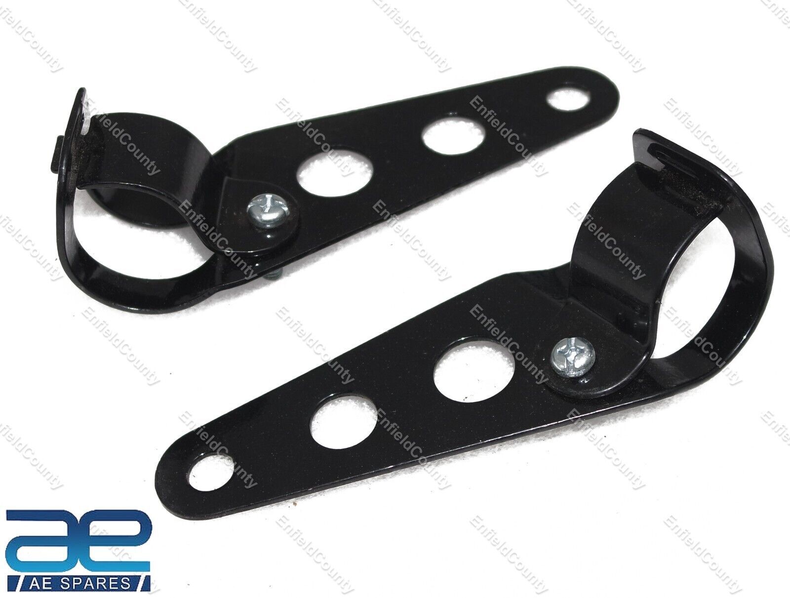 Headlight Headlamp Brackets Steel Black Pair For Triumph Norton BSA Bikes 