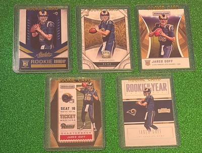 5- 2016 Panini Jared Goff  Rookie Card Lot