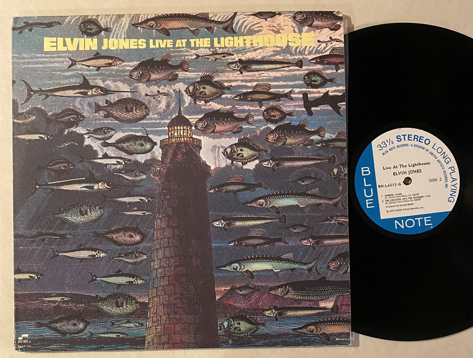 ELVIN JONES Live at the Lighthouse Steve Grossman David Liebman Blue Note 2 x LP ELVIN JONES Live at the Lighthouse Steve Grossman David Liebman Blue Note 2 x LP