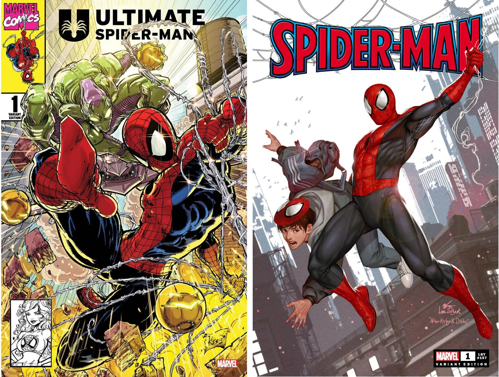 ULTIMATE SPIDER-MAN/SPIDER-MAN #1 (KAARE ANDREWS/INHYUK LEE EXCLUSIVE SET) ULTIMATE SPIDER-MAN/SPIDER-MAN #1 (KAARE ANDREWS/INHYUK LEE EXCLUSIVE SET)