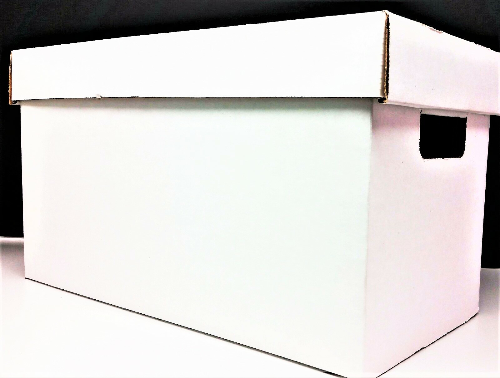 2 Assembled Cardboard Storage Boxes & Lids for 7