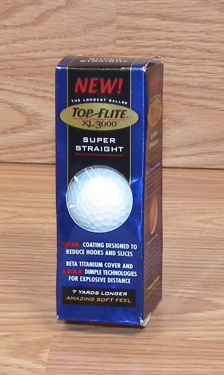 Set of 3 Genuine Top Flite XL 3000 Super Straight White Golf