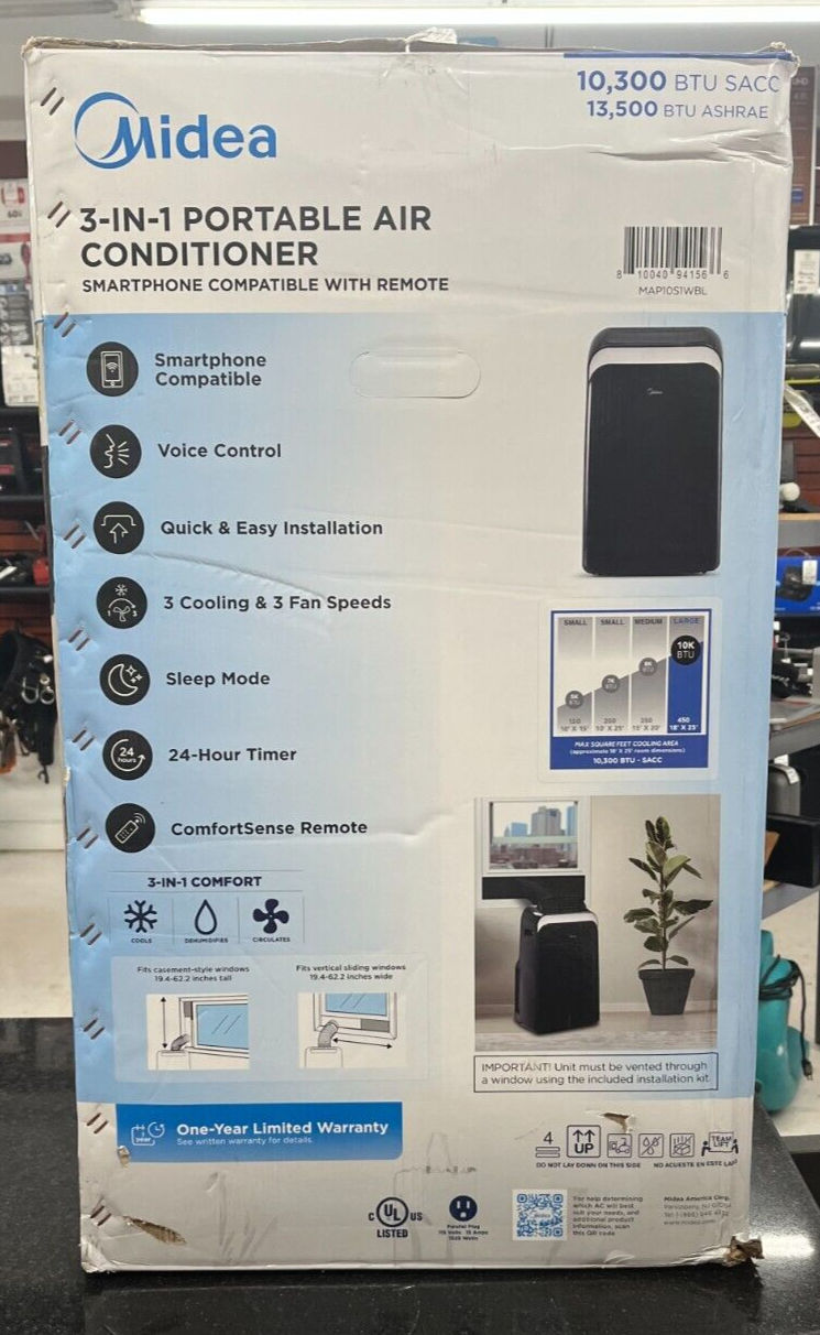 Remote Btu Midea Smart Portable Air Conditioner