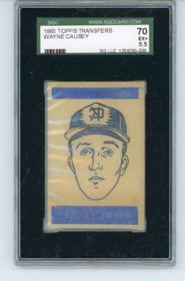 1965 Topps Transfers Wayne Causey SGC 5.5 Athletics