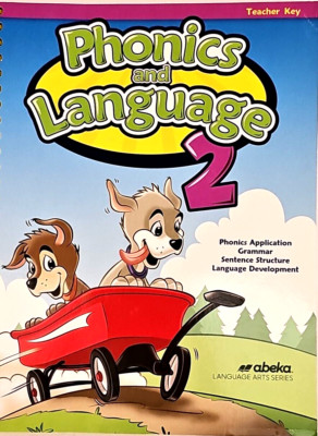 Phonics & Language 2 Teacher Key Book ABEKA Language Art Series