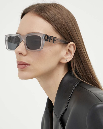 Pre-owned Off-white Oeri125s24pla0010907 Hays Grey Sunglasses In Gray