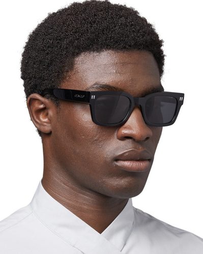 Pre-owned Off-white Oeri108s24pla0011007 Midland Black Sunglasses