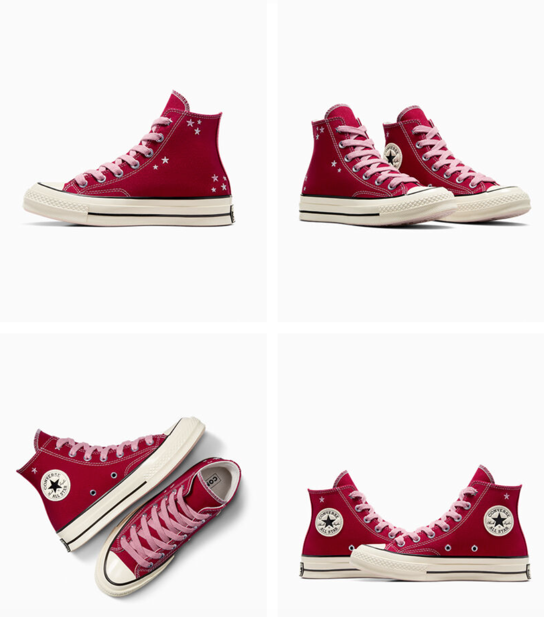 NEW Women CONVERSE Chuck 70 Embroidered Stars Love Shoes NEW Women CONVERSE Chuck 70 Embroidered Stars Love Shoes