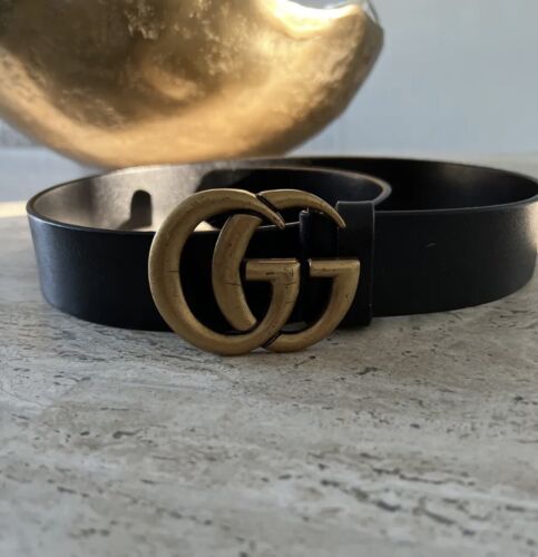 Authentic Gucci Marmont GG Brass Black Leather Belt 80-32 | eBay Authentic Gucci Marmont GG Brass Black Leather Belt 80-32 | eBay