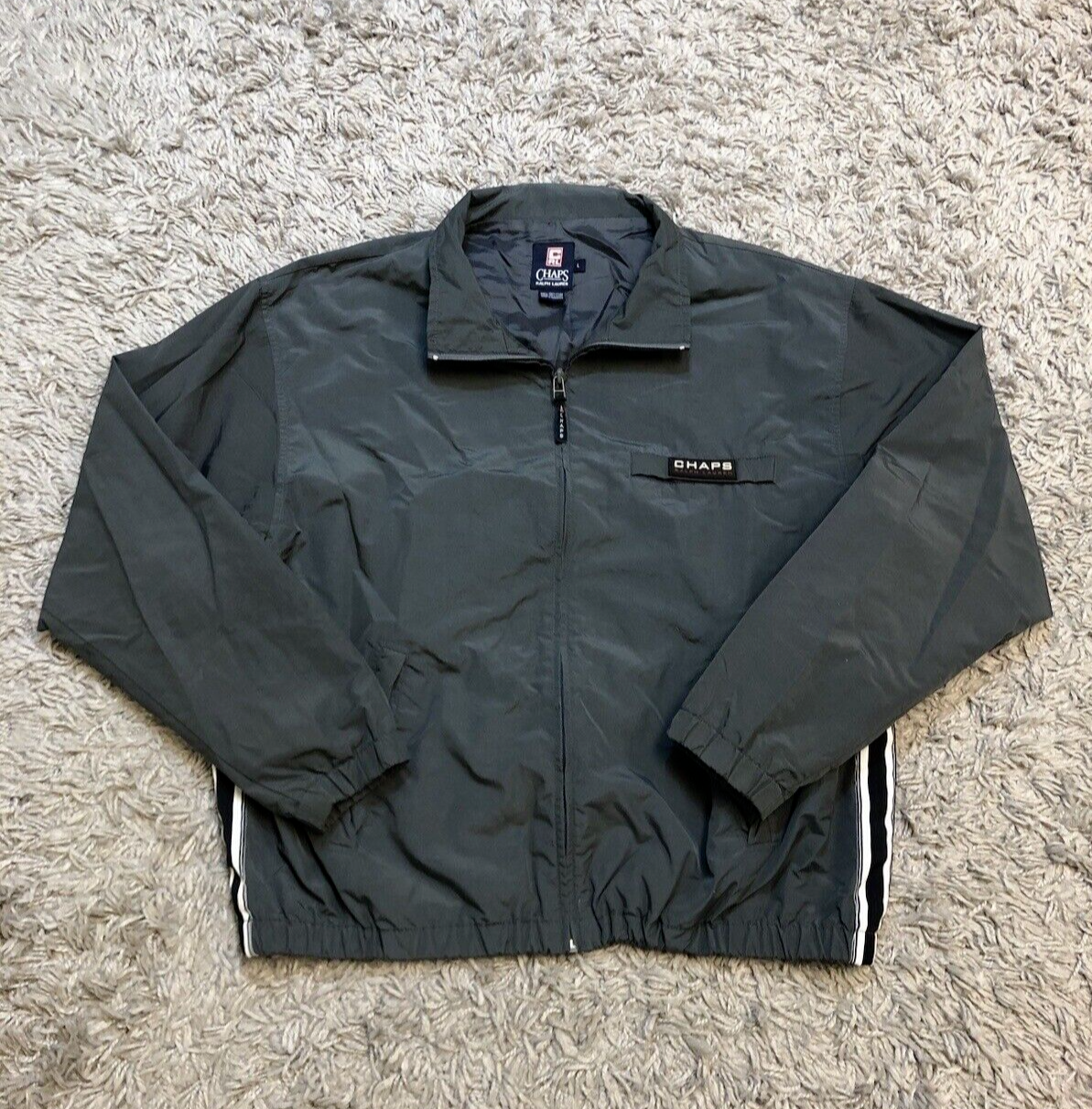 ジャケット・アウター chaps ralph lauren long coat Vintage Chaps Ralph Lauren Mens Overcoat Dark Gray Jacket